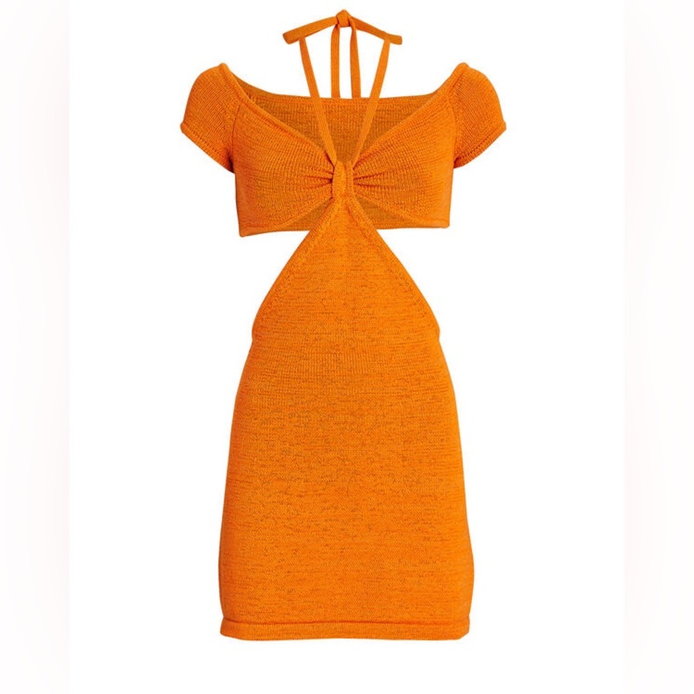 Cult Gaia Halternexk Mini Dress in Apricot